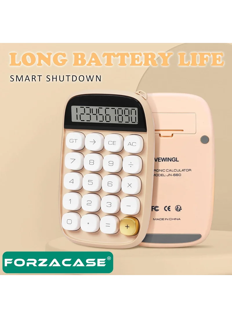 Forzacase Mechanical Keyboard Look LCD Screen 10 Key Calculator Pink - FC637