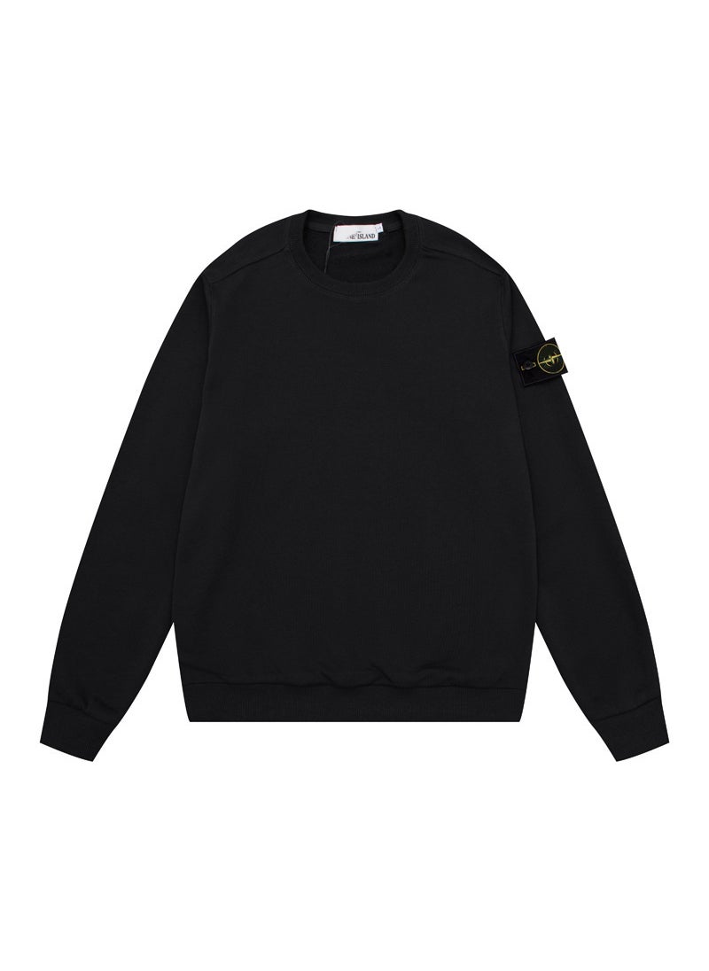 Generic - High-End Stone 20Ss Stone Compass Badge Basic Pullover Functional Casual Mens and Womens Round Neck Sweatshirt Island Brown - Image 1