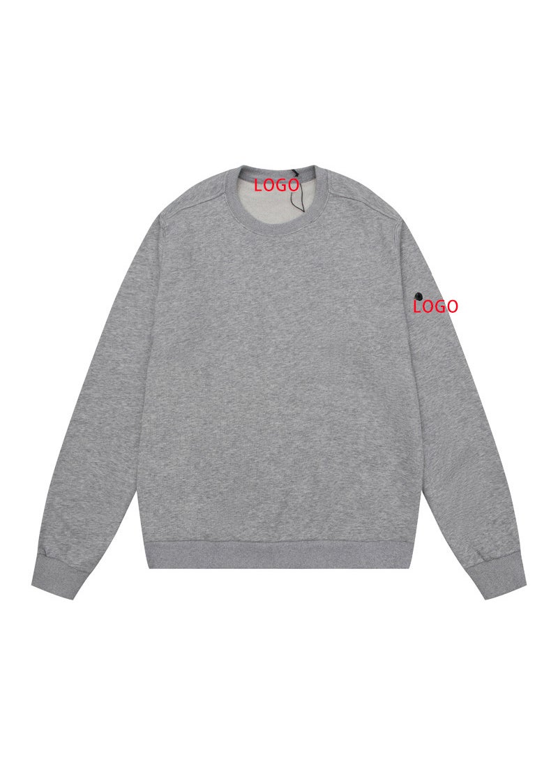 Generic - High-End Stone 20Ss Stone Compass Badge Basic Pullover Functional Casual Mens and Womens Round Neck Sweatshirt Island Brown - Image 1