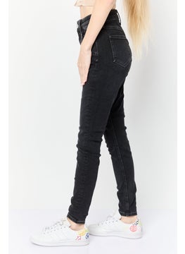 ESPRIT Women Skinny Fit Washed Stretchable Jeans, Black  - Image 2