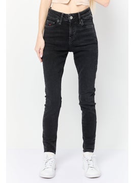 ESPRIT Women Skinny Fit Washed Stretchable Jeans, Black  - Image 1