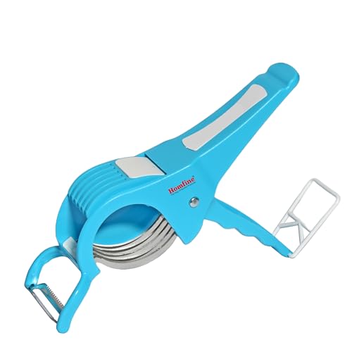 Homfine 2in1 Multi Cutter & Peeler Extra Sharp Stainless Steel Blades for Multipurpose Use in Kitchen Pleeling and Cutting Vegetables, Fruits (1Pc, Color May Vary) - Image 5