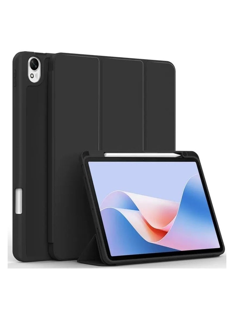 حافظة ذكية رفيعة بغطاء خلفي صلب لجهاز Huawei MatePad SE مقاس 11 بوصةAGS6-W00 AGS6-W09-، مع خاصية الإيقاظ/السكون التلقائي باللون الأسود - Image 1