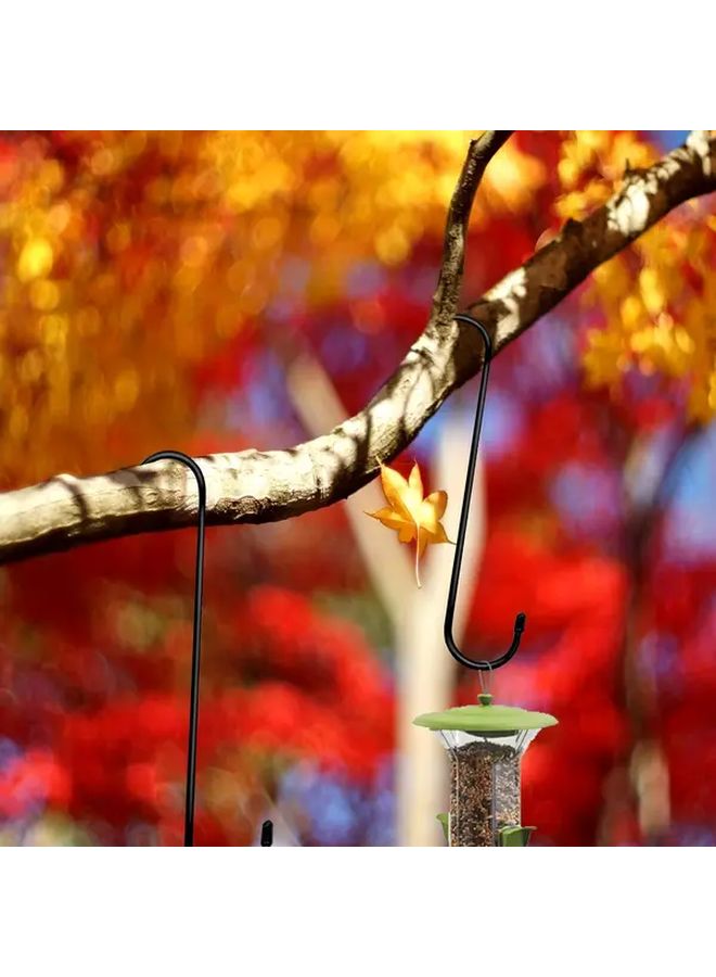 4pcs Heavy Duty Large Curved S Hooks Black Iron For Kitchen Garden Patio Hanging - Image 3