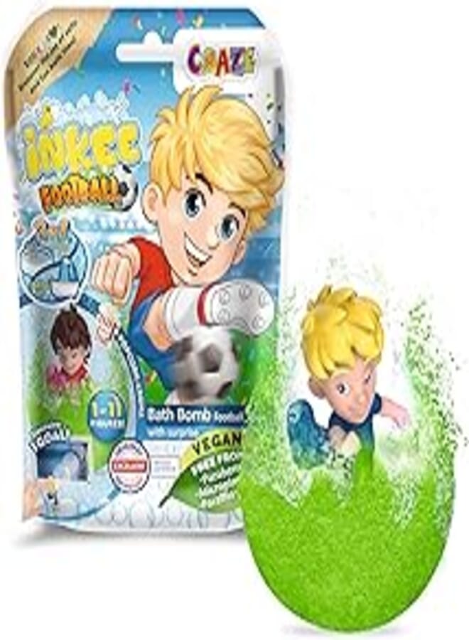 Craze 40164 Inkee Surprise Bath Bomb Football Toy, Multicolor