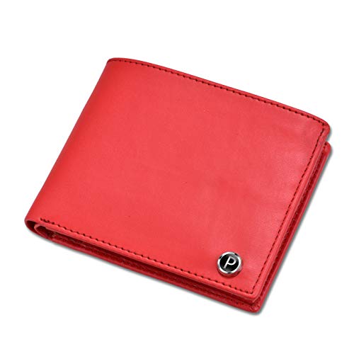 PIRASO Classy Look Matte Red Leather Men's Wallet - Image 1