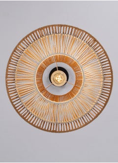 Ganeed Hand Woven Bamboo Pendant Light Vintage Farmhouse Rattan Pendant Lighting Fixture Mini Retro Boho Wicker Pendant Light for Kitchen Island, Bedroom, Dining Room, Hallway, Living Room  - Image 5