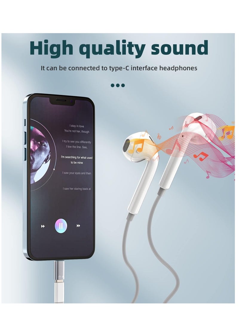 for iPhone OTG Adapter(2Pack)Headphone Dongle USB C Female to Lightning Male Charger Data Sync Converter for Apple 14 13 11 12 Pro Max Xr 8 7 Plus Type-c Port Camera Card Reader Flash Drive Connector - Image 4