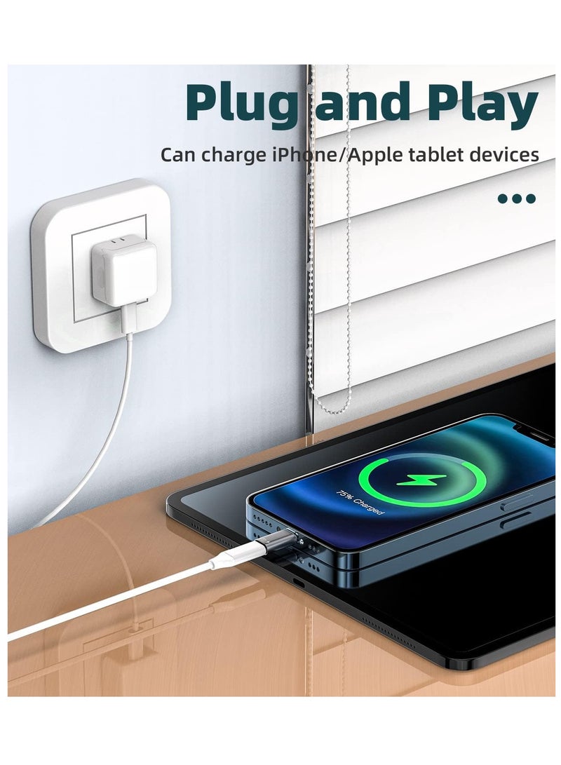 for iPhone OTG Adapter(2Pack)Headphone Dongle USB C Female to Lightning Male Charger Data Sync Converter for Apple 14 13 11 12 Pro Max Xr 8 7 Plus Type-c Port Camera Card Reader Flash Drive Connector - Image 5