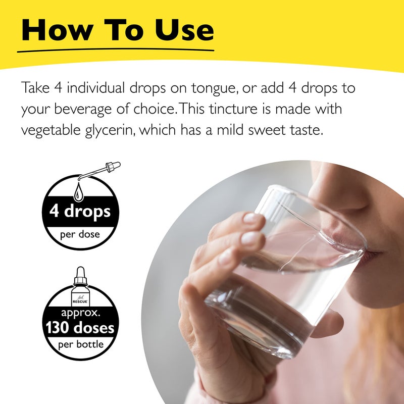 RESCUE Bach Remedy Dropper 20mL, Natural Stress Relief, Homeopathic Flower Essence, Vegan, Gluten & Sugar-Free, Non-Habit Forming (Non-Alcohol Formula) - Image 4