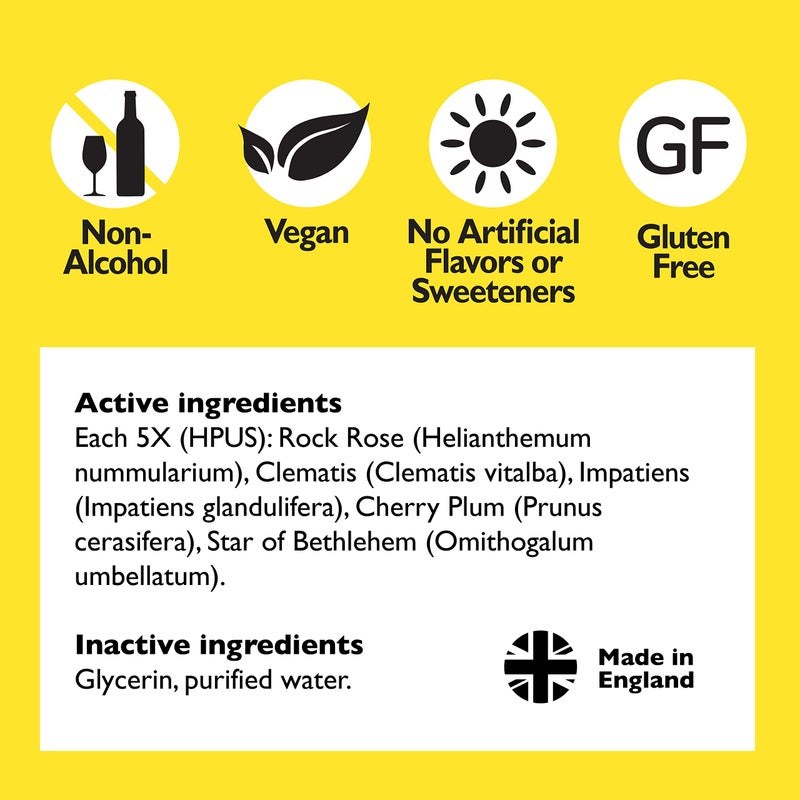 RESCUE Bach Remedy Dropper 20mL, Natural Stress Relief, Homeopathic Flower Essence, Vegan, Gluten & Sugar-Free, Non-Habit Forming (Non-Alcohol Formula) - Image 3