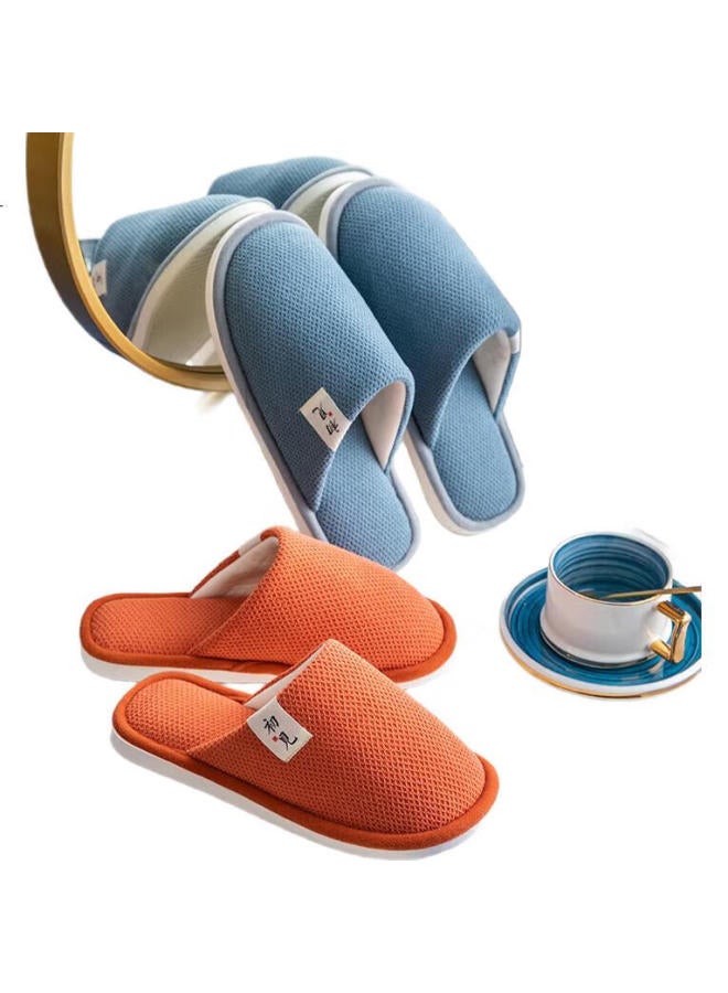 GUOLUOFEI Spring, Autumn And Winter Slippers For Men And Women, Indoor Home Slippers, Cotton Slippers, Gray, Size 40-41 - Image 1