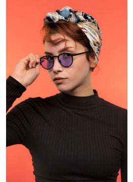 Focus On Wilson Black Purple Unisex Sunglasses  - Image 2