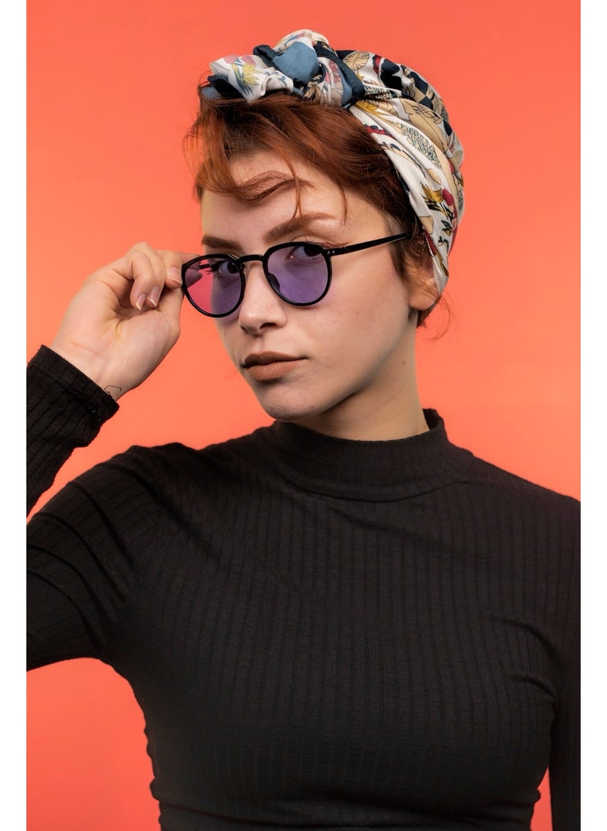 Focus On Wilson Black Purple Unisex Sunglasses  - Image 2
