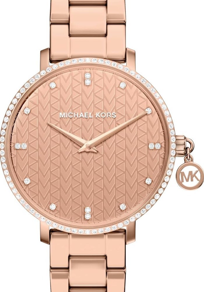 مايكل كورس Women Michael Kors Women's Pyper Two-Hand Rose Gold-Tone Stainless Steel Watch - Image 1