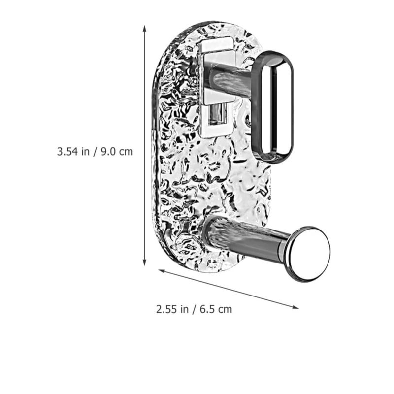 SOLARAE 3 Pieces Acrylic Adhesive Hooks Wash Basin Hooks Stick on Wall Hooks Towel Hooks Hangers Holders for Hanging Clothes Towel Key Bathroom Bedroom Kitchen - Image 2
