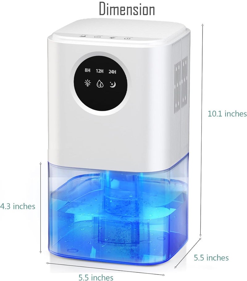 Techzere Electric Dehumidifier with Ambient Light 350ml/Day With 1700 ml Water Tank Capacity 45 Watts for Small Rooms & Spaces - Image 2