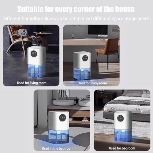 Techzere Electric Dehumidifier with Ambient Light 350ml/Day With 1700 ml Water Tank Capacity 45 Watts for Small Rooms & Spaces - Image 5