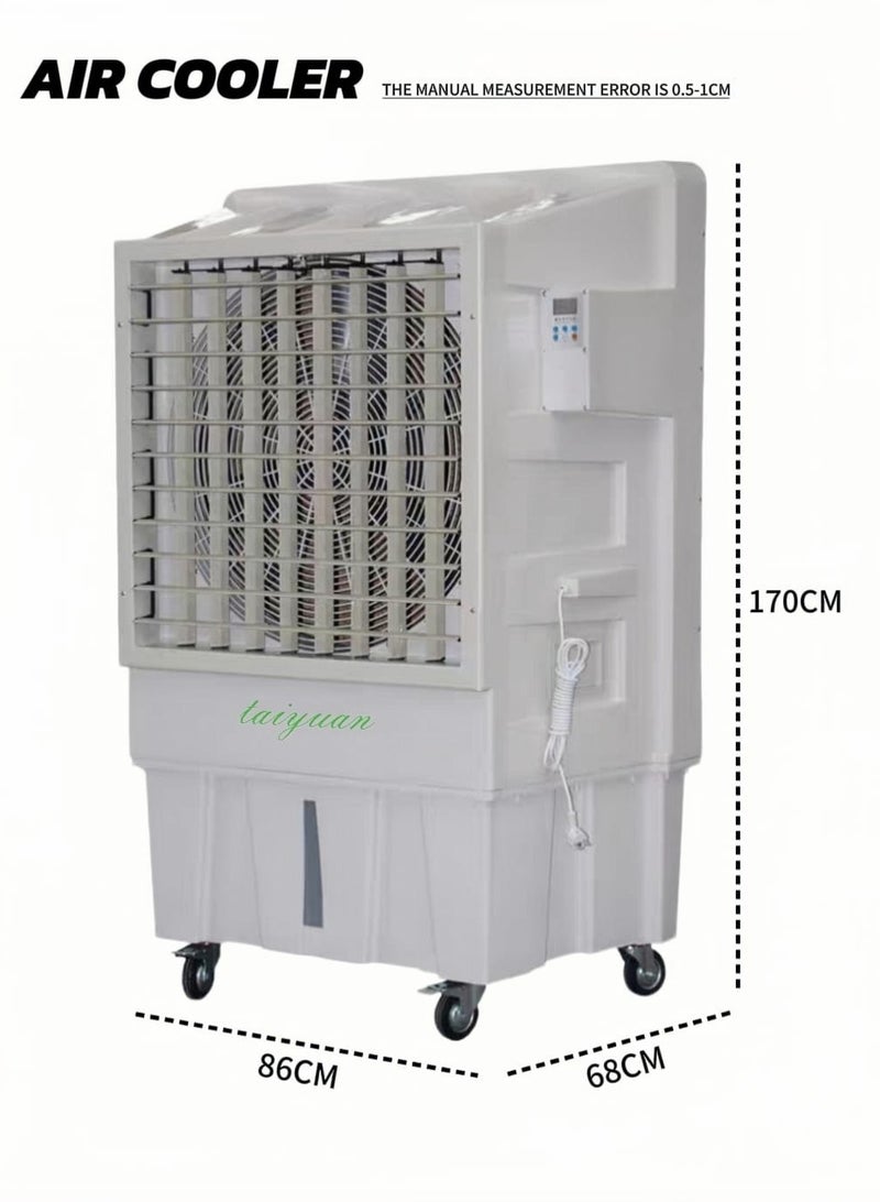 TAIYUAN Air cooler TY-B110-2: 23000m³/h large air flow, 120L water tank, dustproof net, efficient cooling.  - Image 1