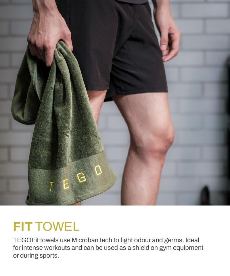TEGO Fit Anti-Microbial Gym Towel | 600 GSM | Ringspun Cotton | Odour-Free, Super-Absorbent | for Gym, Sports & Equipment Protection | 30x16” | Hygiene Control - Image 5