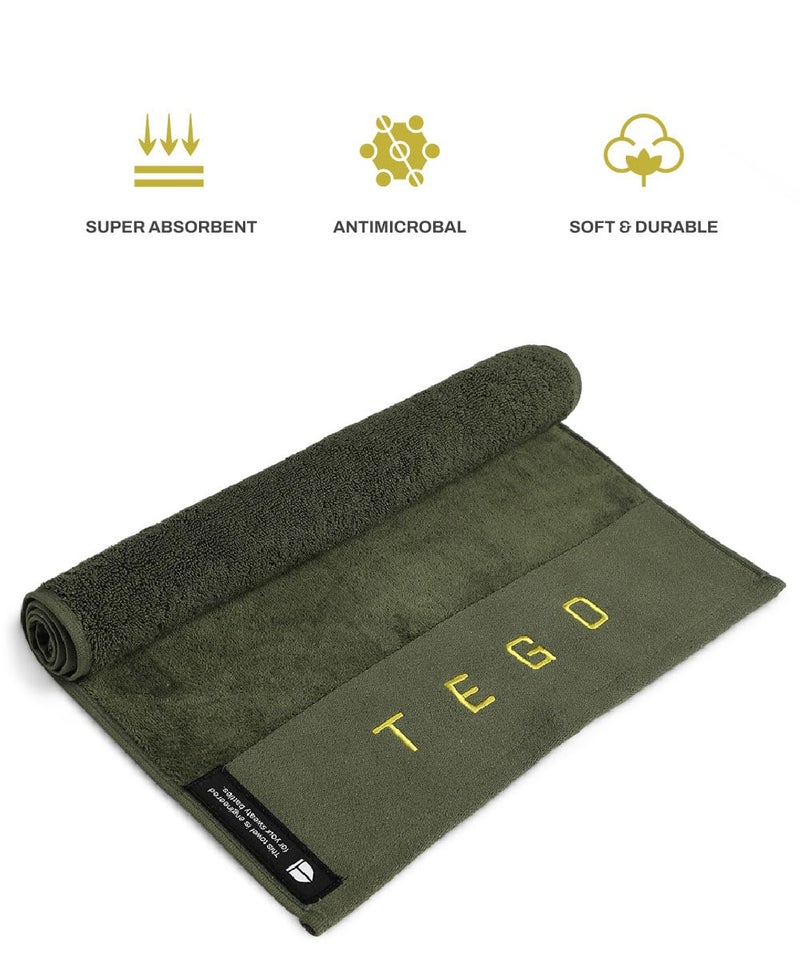 TEGO Fit Anti-Microbial Gym Towel | 600 GSM | Ringspun Cotton | Odour-Free, Super-Absorbent | for Gym, Sports & Equipment Protection | 30x16” | Hygiene Control - Image 3