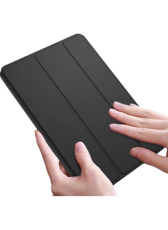 JD.com Jd Jingzao Ipad Air 6 Case, 11-Inch Air 5/4 Tablet Protective Cover 20 Model 10.9-Inch Tri-Fold Stand, Ultra-Thin Shockproof Silicone Case, Semi-Transparent Black - Image 1
