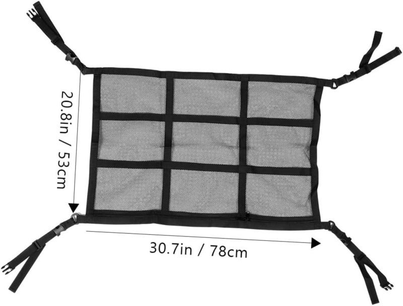Car Ceiling Storage Net Reinforced Mesh Organizer for Trucks Suvs and Cars for Neat Interior Versatile Item Storage Easy to Install and Use - Image 2