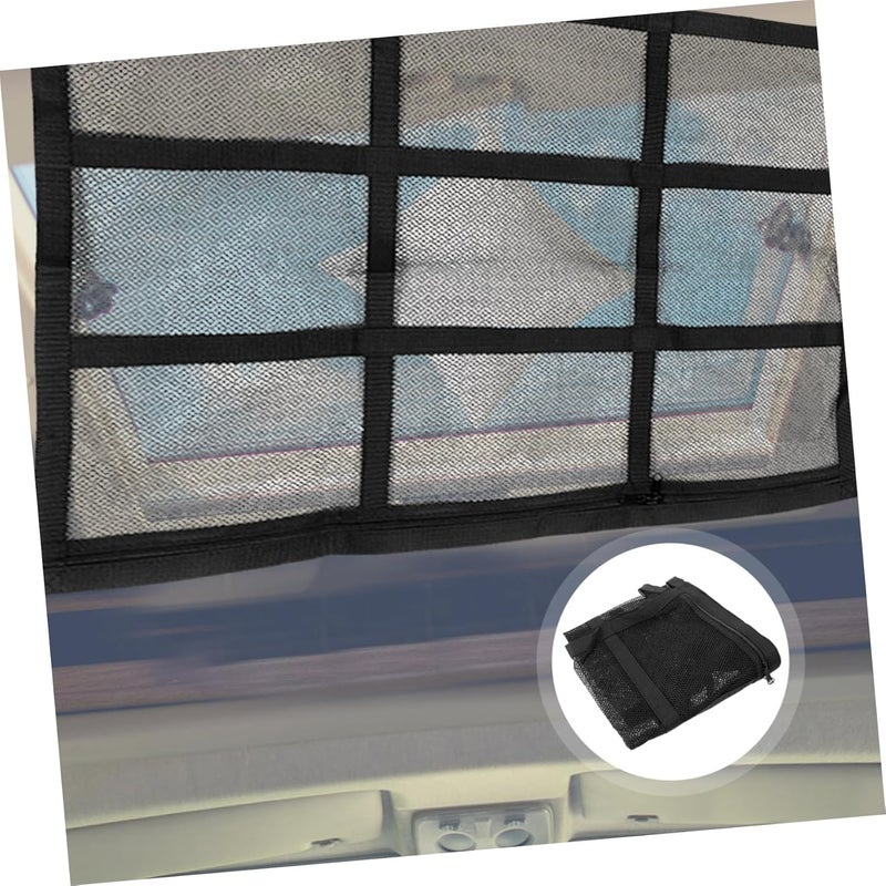 Car Ceiling Storage Net Reinforced Mesh Organizer for Trucks Suvs and Cars for Neat Interior Versatile Item Storage Easy to Install and Use - Image 4