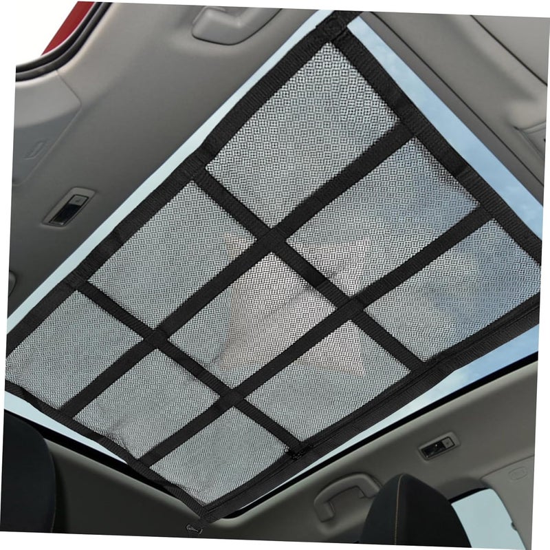 Car Ceiling Storage Net Reinforced Mesh Organizer for Trucks Suvs and Cars for Neat Interior Versatile Item Storage Easy to Install and Use - Image 5