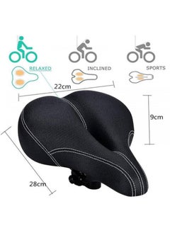 Alissa Bicycle Bike Seat with Back LED Light Waterproof Breathable Dual Spring Designed Fit Most Bikes  - Image 2
