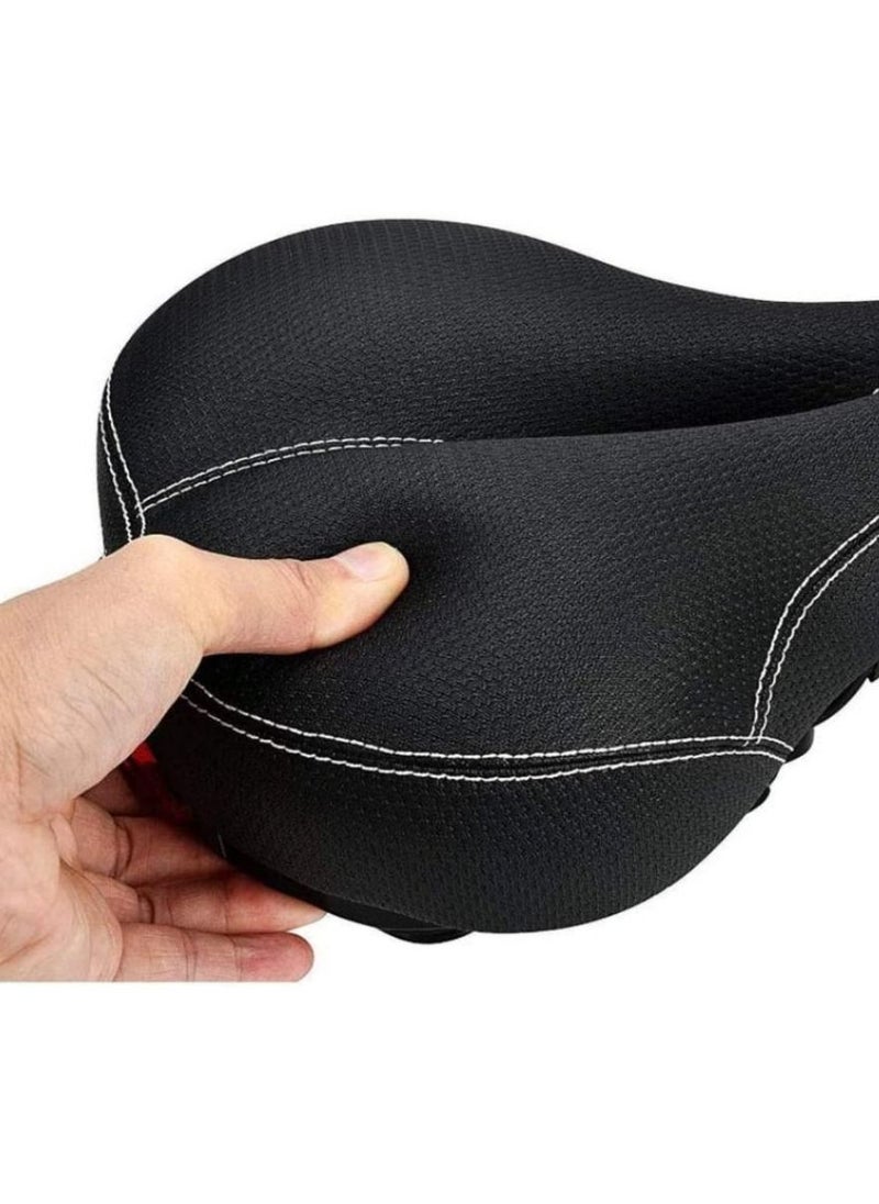 Alissa Bicycle Bike Seat with Back LED Light Waterproof Breathable Dual Spring Designed Fit Most Bikes  - Image 3