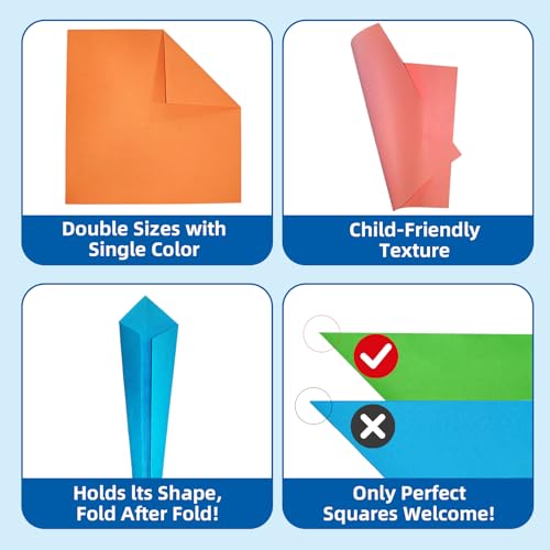 Enmousvan Origami Paper 6x6 Inch, Double Sided Color, 220 Sheets, 20 Fun & Distinct Colors, Child-Friendly, with DIY Accessory Kit for Hands-on Art and Craft Projects - Image 3