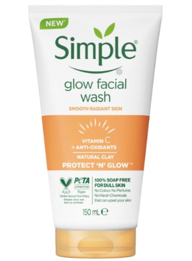 Simple Glow & Protect Face Wash for Smooth Shiny Skin - 150 ml