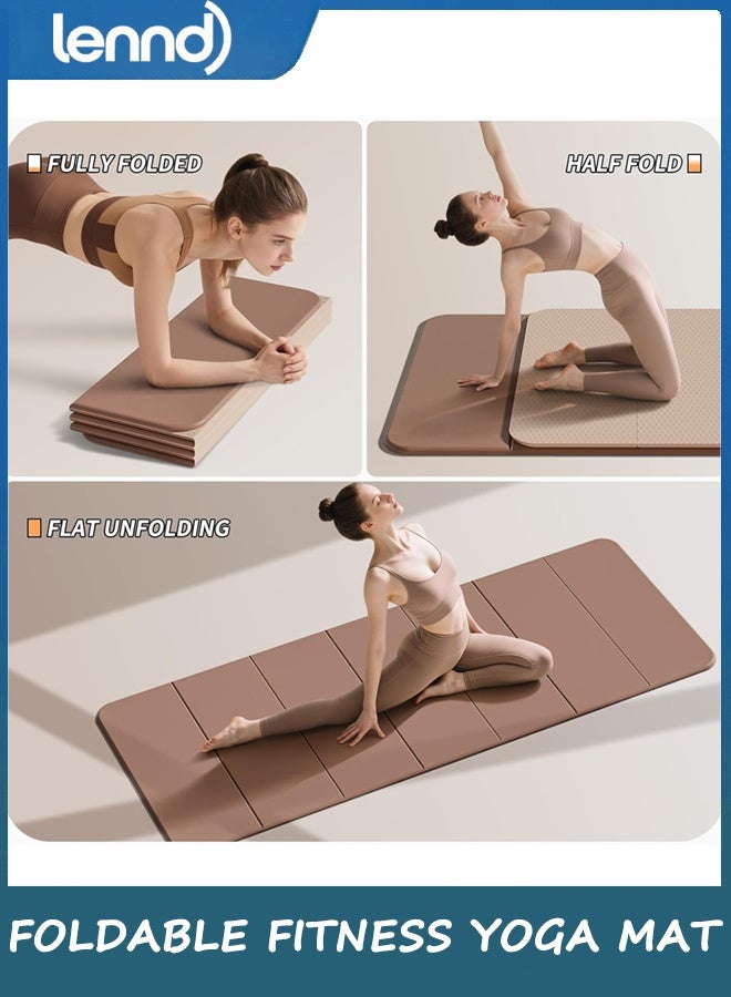 LENND Foldable Fitness Yoga Mat | 2/5" (10MM) Extra Thick |  Non-Slip TPE | 190cm*66cm Extra Long-Wide | Portable & Easy Store | for Yoga, Pilates, Home Gym & Full-Body Workouts - Image 2