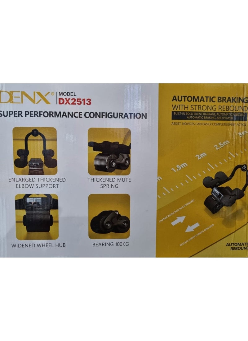 Denx Abdominal Rotating Wheel With Elbow Support, Timing Screen And Mobile Holder/Abdominal Rotating Roller - Image 3