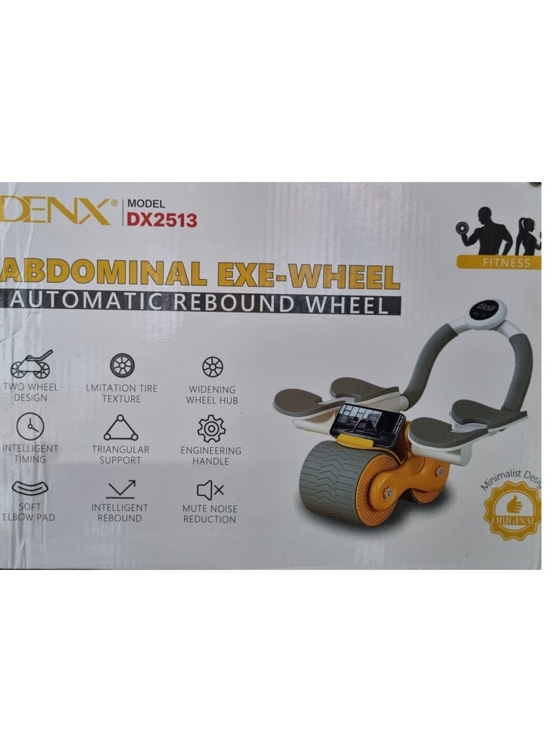 Denx Abdominal Rotating Wheel With Elbow Support, Timing Screen And Mobile Holder/Abdominal Rotating Roller - Image 4