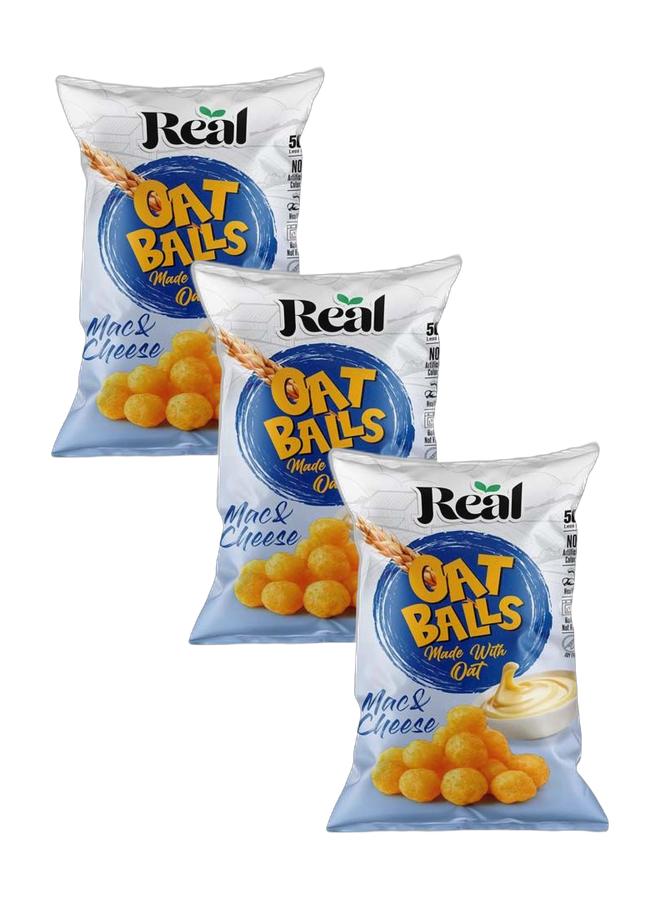 Real Nutrition Oat Balls Mac & Cheese 50 grams (Pack of 3) - Image 1