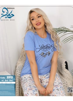 Star Tex Pajamas Summer Home Cotton Women Girls Simple Style Home Wear Comfortable Home Freshness Plaid Pants - Embroidery  - Image 1