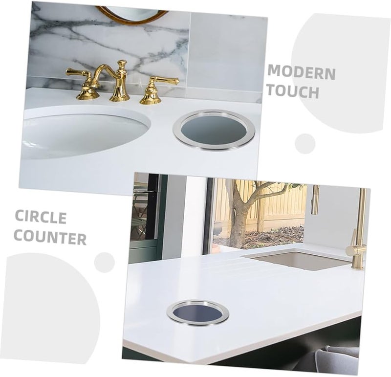 فتحة قمامة من الفولاذ المقاوم للصدأ لطاولة المطبخ بتصميم سلس وسهل التركيب - Image 4