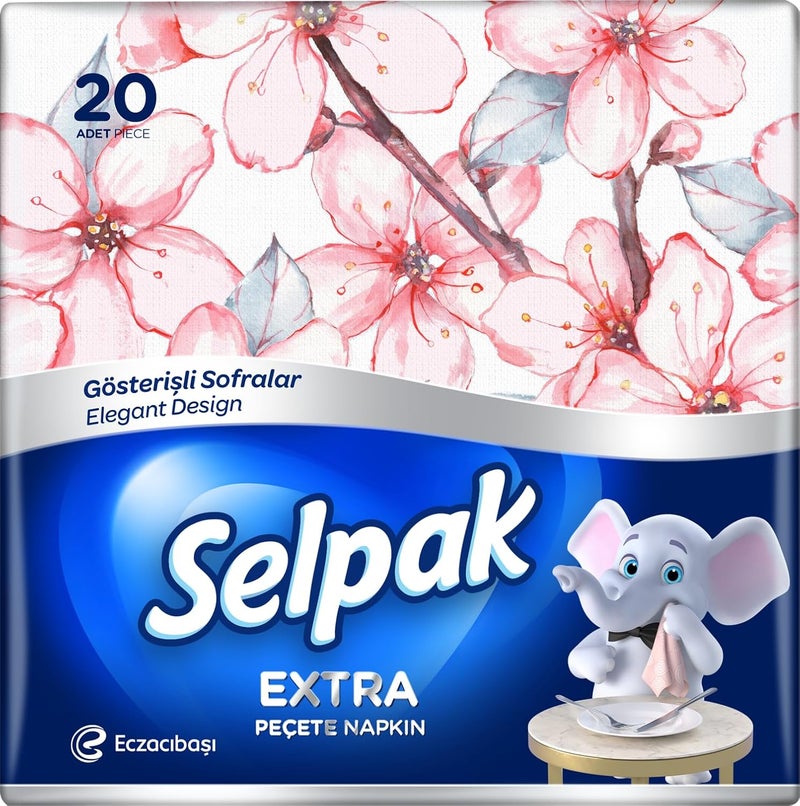 Selpak Extra Printed Napkins 3ply 20s Combo Pack of 4 Assorted Prints - Image 5