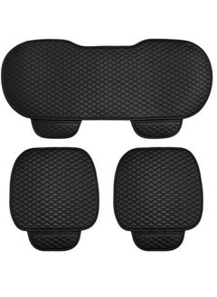Womdee 3 PCS/SET Universal Leather Car Seat Cover 2pcs Front Seat Covers and 1pcs Backseat Seat Cover  - Image 1