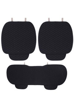 Womdee 3 PCS/SET Universal Leather Car Seat Cover 2pcs Front Seat Covers and 1pcs Backseat Seat Cover  - Image 4