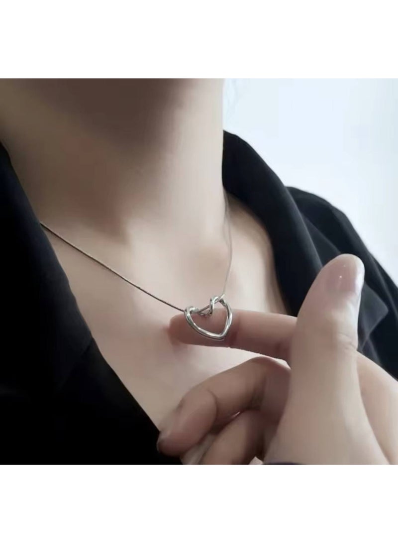 سلسلة قلب فضي - Image 1