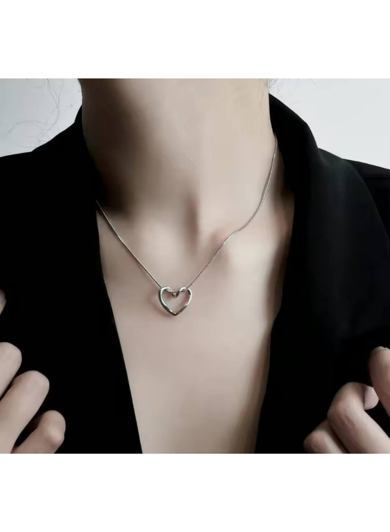 سلسلة قلب فضي - Image 2