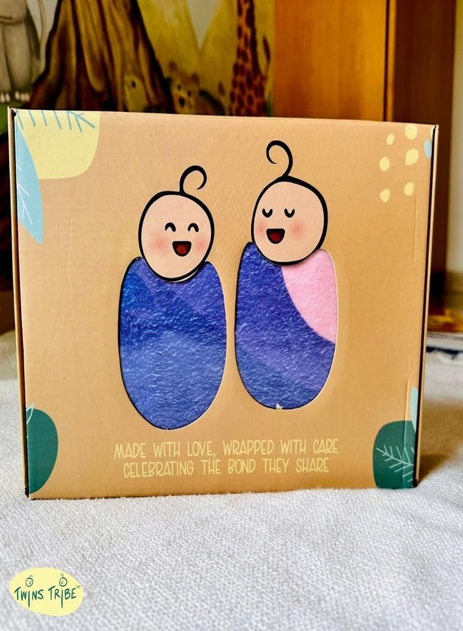 TwinsTribe Milestone Blankets for Twins: The Night Sky | Gift Idea for Newborn Twins | Attractive Gift Box | Perfect for Capturing Memories - Image 3