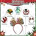 HOVACY 48 Pcs Light Up Christmas Headbands LED Christmas Hair Hoop Snowman Santa Elf Bow Tree Star Reindeer Antlers in 12 Styles for Xmas Party Favors Decor Supplies Holiday Accessories - Image 4