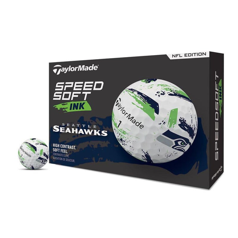 TaylorMade Golf Speed Soft Ink NFL Seattle Seahawks Dozen - Image 1
