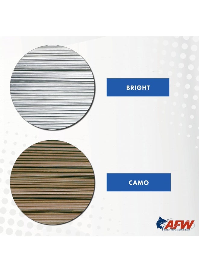 AFW AFW Tooth Proof Stainless Steel Single Strand Hard Leader Wire - Bright and Camo for Shark, Barracuda, King Mackerel, Wahoo, Snook Bite Protection for Toothy Critters, Rigging Baits and Lures - Image 3