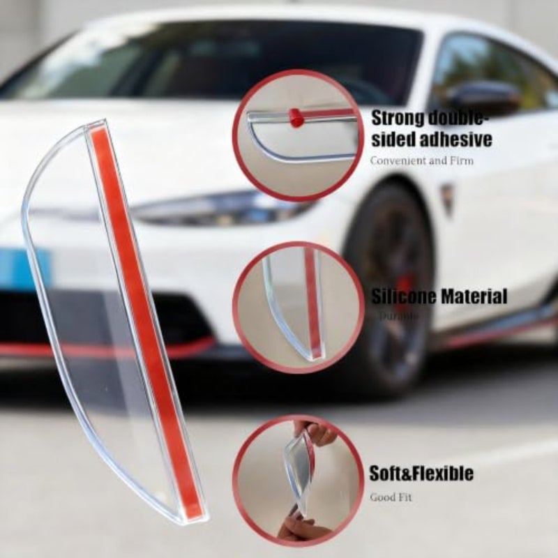 Car Mirror Rain Visor, Side Mirror Rain Guard, 2 Pack Flexible ABS Universal Rain Eyebrow for Car Truck SUV Rear View Mirror Waterproof Sun Protection - Image 3