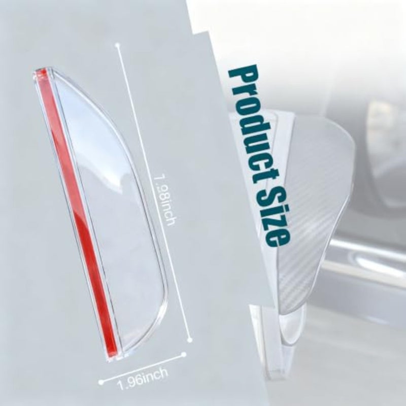 Car Mirror Rain Visor, Side Mirror Rain Guard, 2 Pack Flexible ABS Universal Rain Eyebrow for Car Truck SUV Rear View Mirror Waterproof Sun Protection - Image 2